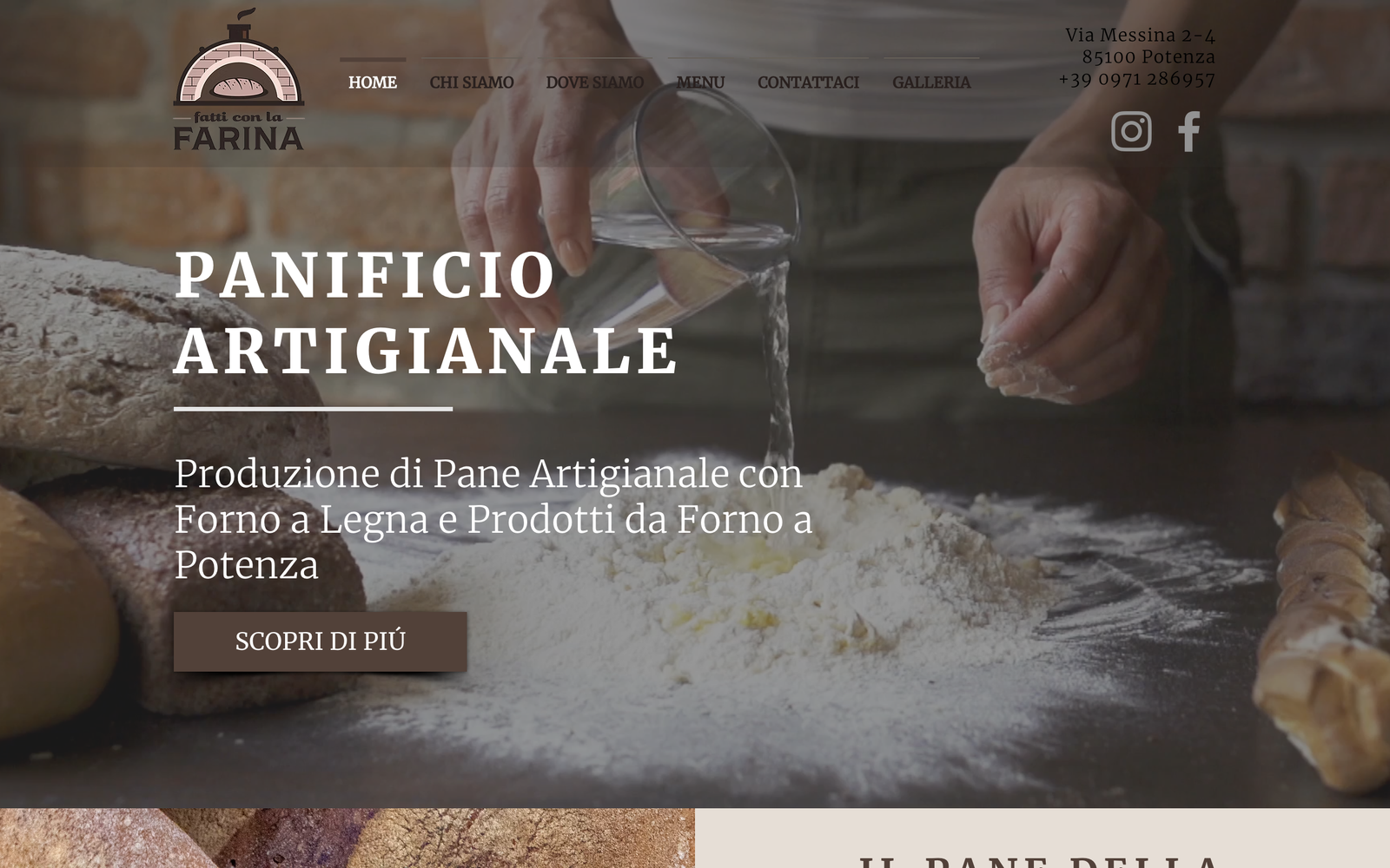 Fatti Con La Farina website screenshot